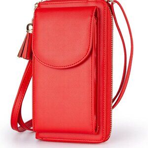 Womens Leather Crossbody Bag Small Phone Purse Travel Clutch RFID Wallet